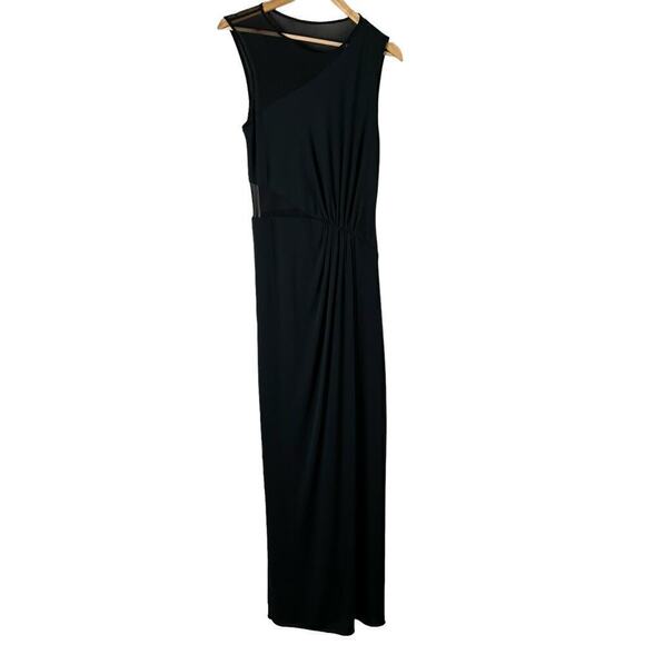 Halston Heritage Cheer Contrast Gown Sleeveless Formal Dress in Black, Size 4 - Picture 2 of 16